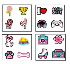 Jibbitz Target Bullseye Playground 4ct Charms Crocs 5 Styles *You Choose*