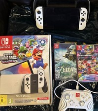 Nintendo Switch OLED Bundle Games Pro Controller Case Plus More Mario Kart