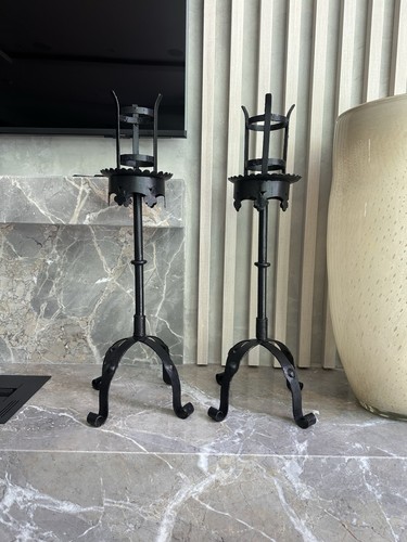 Large metal candle - large, holders