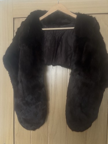 Dyed squirrel stole - dyed, shrug