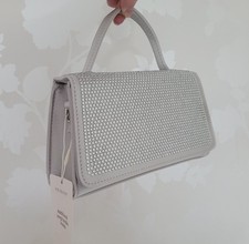 Primark Silver Sparkly Womens Evening bag clutch NEW £9