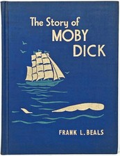 MOBY DICK antique ILLUSTRATED whaling ship HERMAN MELVILLE harpoon WHALE FISHING