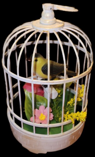 Animated singing gold - gold, finch
