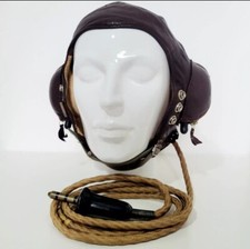 WW2 RAF FAA TYPE C WIRED FLYING HELMET WWII FLEET AIR ARM WITH LOOM PILOT