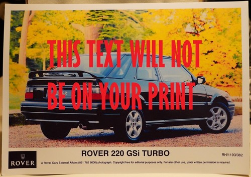 Rover 220 gsi turbo - gsi, poster