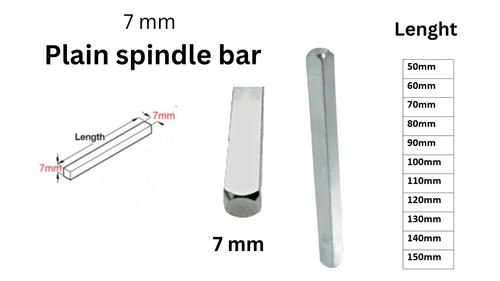 Door handle spindle bar 7mm - spindle,