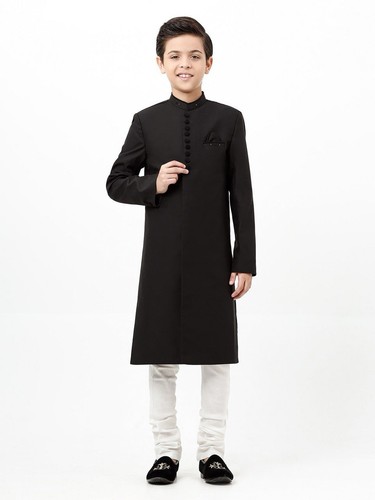 Boys black sherwani pakistani - boys',