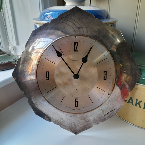 Vintage retro steel wall clock - steel,