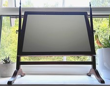 Vintage Wooden Tilt Vanity / Dressing Table Mirror – Adjustable Swing Frame