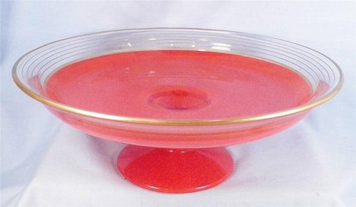 Orange ware cake stand czech - orange,