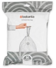 Brabantia Waste Bin Liners Dispenser Pack Perfect Fit Size H 50 - 60L - 40 Bags