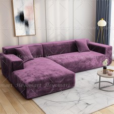Velvet elastic stretch sofa - velvet,
