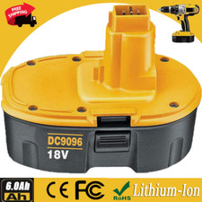 Pack DE9098 Battery For Dewalt 18V 6.0Ah DC9096 DE9095 DC725 Cordless Drill New