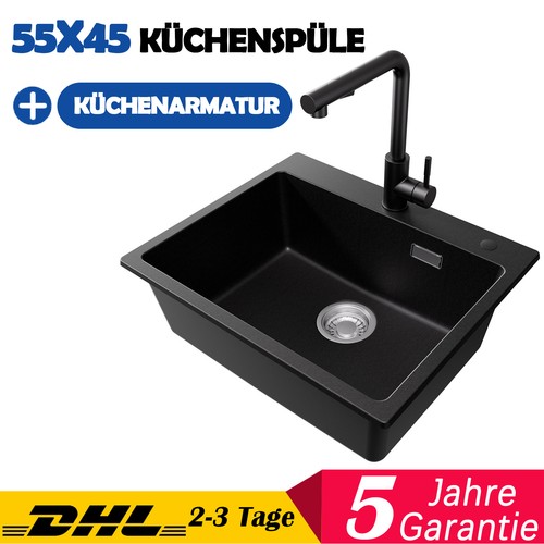 55x45 black kitchen - , sink