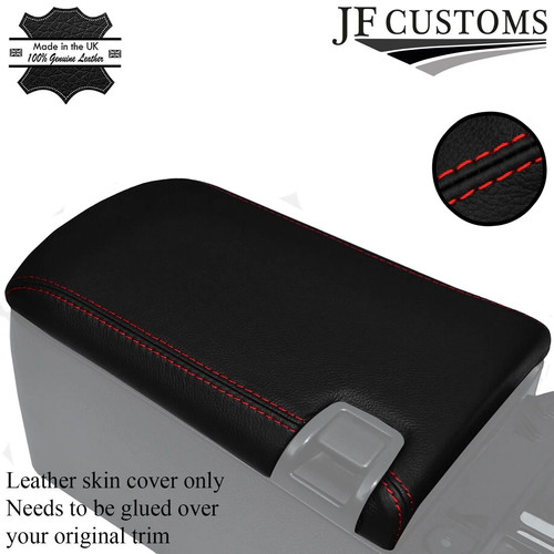 Red stitch armrest lid - red,