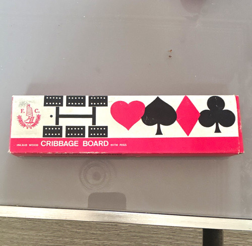 Inlaid wood cribbage - inlaid,