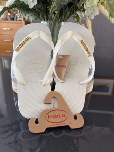 Havaianas white glitter flip - white,