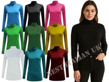 WOMENS LADIES POLO NECK ROLL