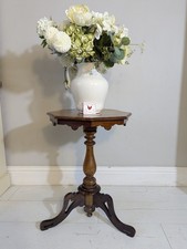 Antique octagonal tripod table - antique,
