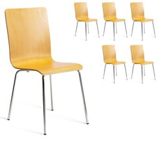 Dining Chairs Set of 6 Natural