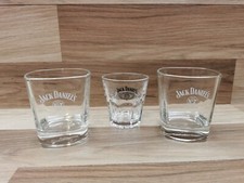 3 x Jack Daniels Old No 7 Brand Tennessee Whiskey Tumbler Glasses - 2 Different