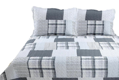 Checked bedspread pillow - checked,