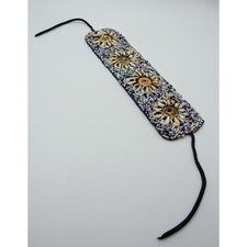 Handmade South African Beaded Shell Cuff Bracelet Boho Wide Leather Jewellery