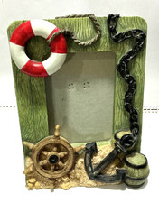 Vintage Style Nautical Themed Resin Picture Frame 8" x 6"