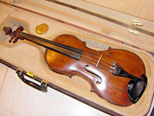 old violin with note Johann Georg Thumhardt Amberg 1804 lutes and violin maker