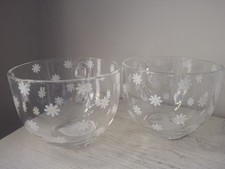 2 Large Toughened Glass Mugs