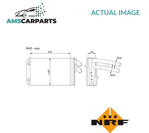 Heater radiator exchanger lhd - radiator,