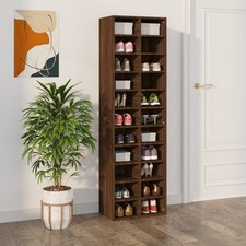  Shoe Cabinet Brown Oak