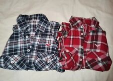 Dunnes Eagle Wing Shirts x 2 Checked Flannelette Fabric Boys Age 8-9 Years