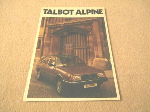 Talbot alpine 1980 brochure - brochure, ls