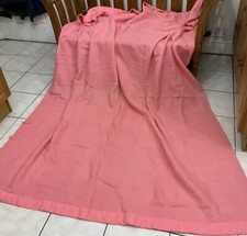 Vintage Retro Salmon Pink All Wool Whitney Blanket Satin Edge 74” X 96” Double