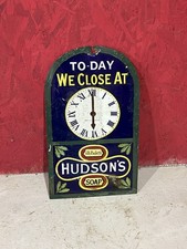 hudsons soap enamel sign