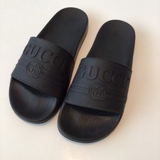 Gucci GG logo black slides