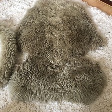 STOKKE SHEEPSKIN BUGGY LINER GENUINE SHEEPSKIN PUSHCHAIR INSERT AND HOOD FUR