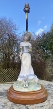 Lladro Style Figurine Table
