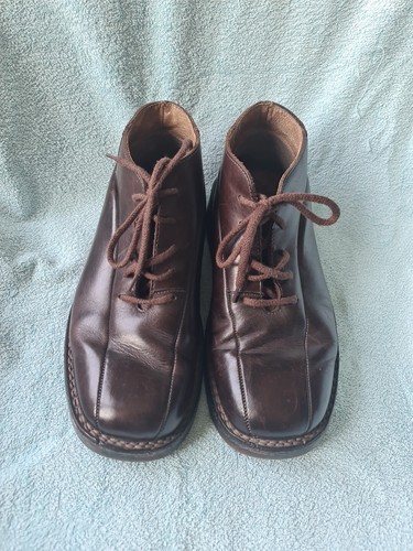 Clarks brown leather gum - leather,