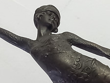 Art Deco Nouveau Bronze After Demetre Chiparus Lady Statue Dancer