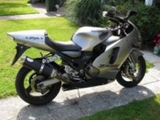 Kawasaki ZX12R Carbon Oval Carbon outlet road legal Motorbike Exhaust Can