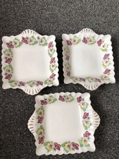 Crown Satffordshire fine bone china ,,Rose Pansy,, dish x3