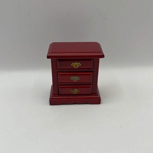 Dolls house mahogany bedside - mahogany,