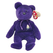 TY Beanie Babies Princess Diana Bear PVC Pellets Error Tag No Space Beanie Baby