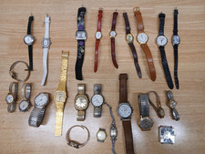 COLLECTION OF VINTAGE WRIST WATCHES 1970s 1980s BUNDLE JOB LOT OF 24 MENS LADIES
