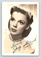Actress, Judy Garland. Pre-Printed Signed Photo. Autograph. Plain Back.