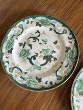 Masons Chartreuse Green Pair Of Dinner Plates, 10.5" Diameter.