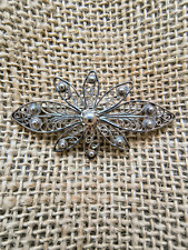 Vintage Sterling Silver Brooch Fine Sterling Silver Wire Work Brooch