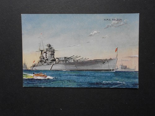 Vintage naval postcard hms - vintage,